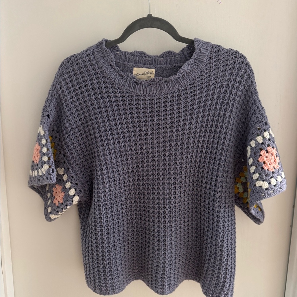 Granny square crocheted top